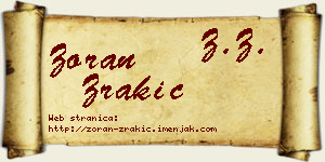 Zoran Zrakić vizit kartica